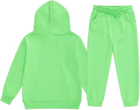 jeecoin Girls Boys Tracksuit Athletic Sweatsuits Pullover Hoodie 2 Pieces Kids Sweatshirt and Jogger Sweatpants Outfits Set in Kuwait