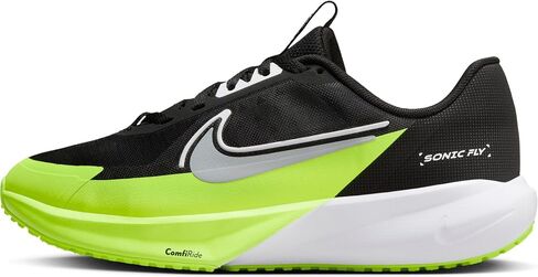 Nike Sonic Fly Big Kids' Running Shoes (FZ0017-002, Black/White/Volt/Wolf Grey) in Saudi Arabia