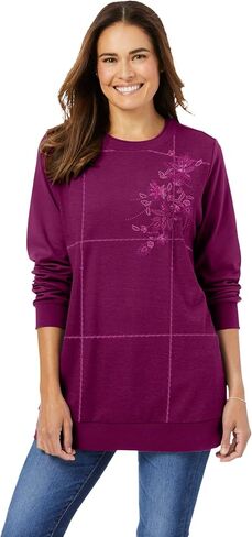 Woman Within Plus Size Patchwork Embroidered Top in Saudi Arabia