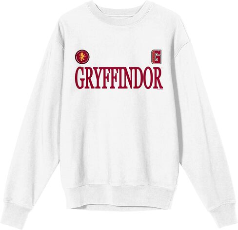 Bioworld Harry Potter Gryffindor Mascot Adult White Crew Neck Long Sleeve Sweatshirt in Saudi Arabia