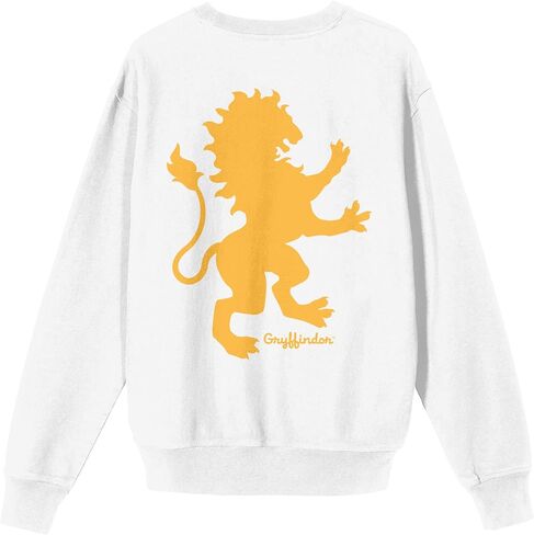 Bioworld Harry Potter Gryffindor Mascot Adult White Crew Neck Long Sleeve Sweatshirt in Saudi Arabia
