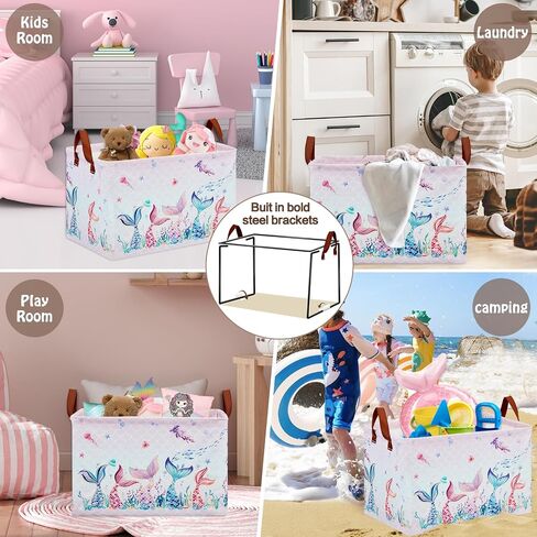 Jungle Safari Nursery Basket -Stackable and Collapsible Animal Basket Hamper ,Freestanding Kid Storage Bin Clothes Book Toy Organizer Bin for Easter Gift( Upgraded Metal Frames) in Saudi Arabia