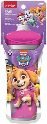 Playtex Baby Sipsters Stage 3 Glitter Paw Patrol Patrol Sippy ، للأعمار 1+ ، الأزرق ، 9 أونصة ، 2 العد-مقاومة للتسرب ، مقاومة للتسرب ، مقاومة للانكماش ، معزولة in Kuwait