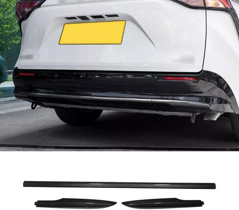 ملحقات السيارات ERIDANUS مناسبة لسيارة Toyota Sienna L LE XLE 2025 2024 2023 2022 2021 غطاء حماية المصد الخلفي (نمط ألياف الكربون) ABS 3 قطع in Saudi Arabia
