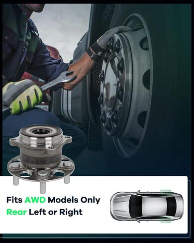 SCITOO 1pc Rear Wheel Bearing Hub Assembly 512531 fit for Acura MDX 2014-2016 AWD W/ABS 5 Lugs in Saudi Arabia