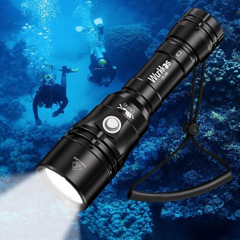 Wurkkos DL07 Diving Flashlight Rechargeable Scuba Dive Light, 3000 Lumens Dive Lights, IPX8 Waterproof, 135 ° Beam Angle Underwater Flashlight High 90 CRI Dive Video Photography Light with Ball Joint in Kuwait