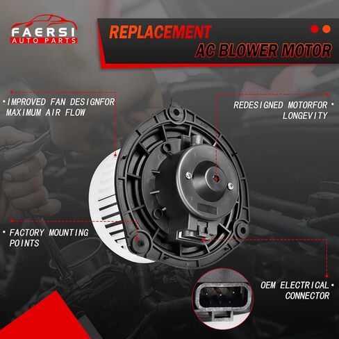 محرك منفاخ سخان بلاستيكي HVAC مع قفص مروحة متوافق مع Nissan 350Z 370Z Altima Murano Maxima Pathfinder Infiniti EX35 FX35 FX45 FX50 G25 G35 M35 Q45 Q50 QX60 QX70#700193 in Saudi Arabia