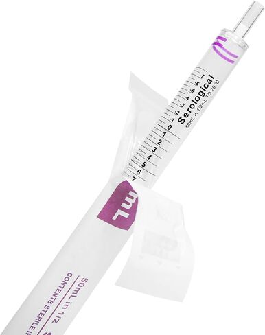 Polystyrene Serological Pipettes Individually Wrapped Sterile Plastic Graduated Pipette 10ml, Pack of 200 in Kuwait