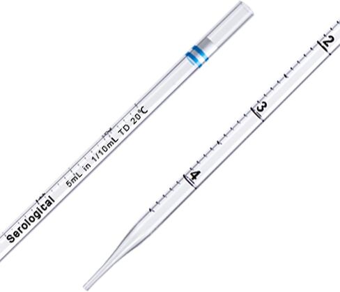 Polystyrene Serological Pipettes Individually Wrapped Sterile Plastic Graduated Pipette 10ml, Pack of 200 in Kuwait