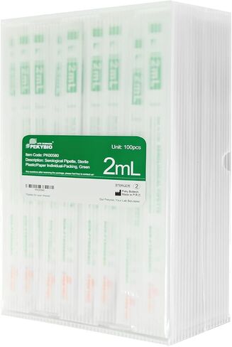Polystyrene Serological Pipettes Individually Wrapped Sterile Plastic Graduated Pipette 10ml, Pack of 200 in Kuwait