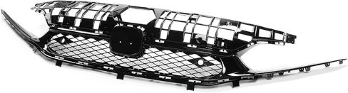 IKON MOTORSPORTS, Front Upper Grille Compatible With 2022-2024 Honda Civic Sedan 4-Door, Rock Style Gloss Black ABS Honeycomb Front Bumper Mesh Grill in Saudi Arabia