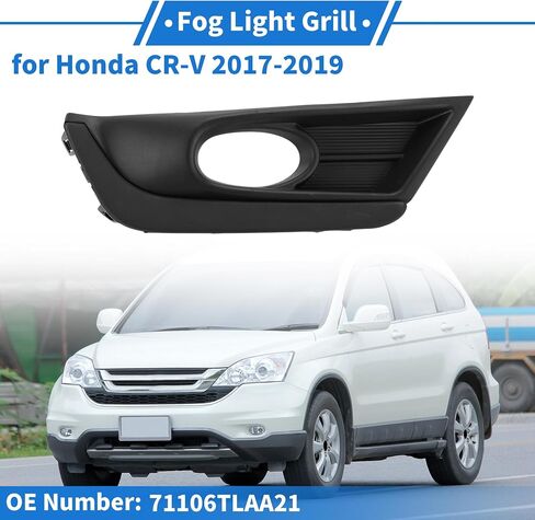 Front Right Fog Light Grill No.71106TLAA21 Front Lower Bumper Fog Light Cover Inserts for Honda CR-V 2017-2019 Black ABS 1 Pc in Saudi Arabia