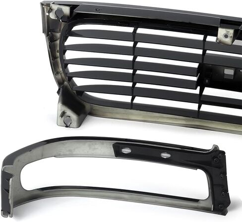 مجموعة شواية أمامية MIC متوافقة مع 1999-2002 GMC Sierra 1500 2500 & 2000-2006 GMC Yukon & 2000-2006 Yukon XL 1500 2500 (كروم + أسود غير لامع) in Kuwait