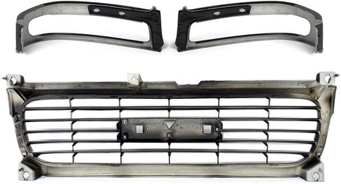 مجموعة شواية أمامية MIC متوافقة مع 1999-2002 GMC Sierra 1500 2500 & 2000-2006 GMC Yukon & 2000-2006 Yukon XL 1500 2500 (كروم + أسود غير لامع) in Kuwait