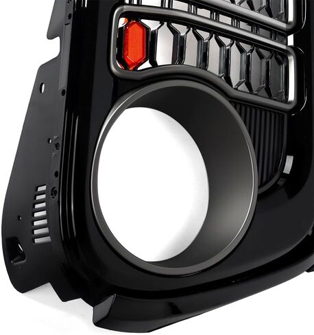 MIC Upgraded Front Grille Grill Guard Assembly Compatible with 2018-2024 Jeep Wrangler JL & Gladiator JT Front Bumper Grille with Camera Hole & LED Light (Bright White) in Kuwait