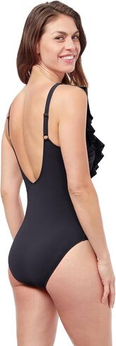 Profile by Gottex Women's Standard Tutti Frutti V-Neck Shoulder Ruffle One Piece in Saudi Arabia