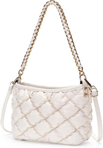 Quilted Crossbody Purses for Women, Ladies Shoulder Bags with Top-handle, Satchel Bag Totes Leather Trendy Handbag in Saudi Arabia