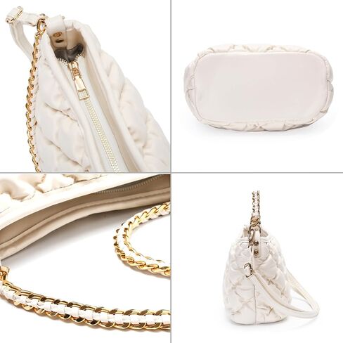 Quilted Crossbody Purses for Women, Ladies Shoulder Bags with Top-handle, Satchel Bag Totes Leather Trendy Handbag in Saudi Arabia