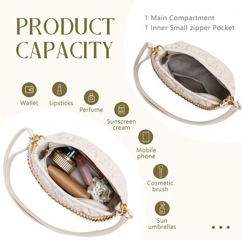 Quilted Crossbody Purses for Women, Ladies Shoulder Bags with Top-handle, Satchel Bag Totes Leather Trendy Handbag in Saudi Arabia