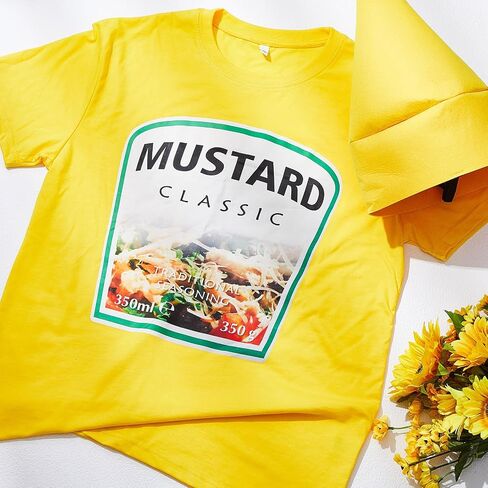 Toulite Halloween Yellow Mustard Red Ketchup Costume Matching Group T-shirt and Hat Halloween Couple Costume in Saudi Arabia