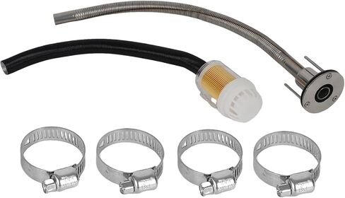 24mm Stainless Steel Exhaust Pipe Air Intake Filter and Pipe Double Wall Through the wall Connector Fitting Exhaust Wall Flange Port Socket for Diesel Parking Heater Install on RV, Greenhouse, Garages in Kuwait