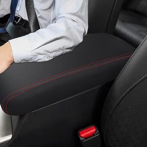 Car Center Console Armrest Cover for Kia Optima 2016 2017 2018 2019 2020 Leather Console Armrest Box Lid Cover Protector Cushion Saver Accessories,Black Stitches in Kuwait
