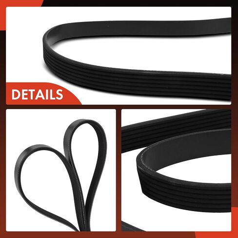 A-Premium Engine Serpentine Drive Belt Compatible with Ford, Hyundai, Kia, BMW, Audi & Toyota Cars - Escape, Focus, Mustang, Sonata, Santa Fe, Tucson, Genesis, Azera, Sorento, Cadenza, X5, X3, S4, S6 in Saudi Arabia