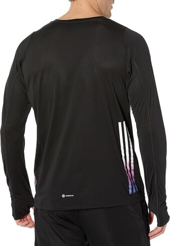 adidas Men's Run Icon 3-Stripes Long Sleeve T-Shirt in Saudi Arabia