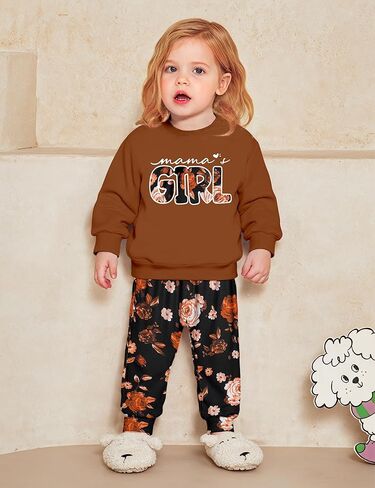 Toddler Girl Clothes Fall Winter Outfits Wild Hair Don't Care Highland Cow Sweatshirt Pants Western Cowgirl Outfit in Kuwait