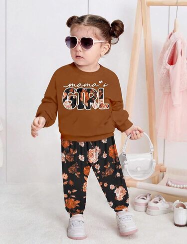 Toddler Girl Clothes Fall Winter Outfits Wild Hair Don't Care Highland Cow Sweatshirt Pants Western Cowgirl Outfit in Kuwait