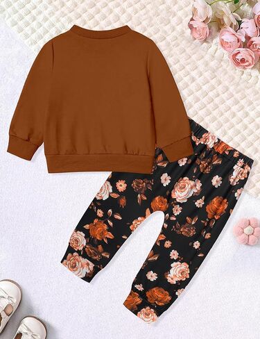 Toddler Girl Clothes Fall Winter Outfits Wild Hair Don't Care Highland Cow Sweatshirt Pants Western Cowgirl Outfit in Kuwait