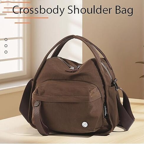 Veluna Shoulder Bag, Veluna Crossbody Shoulder Bag, Lightweight Large Capacity Nylon Zipper Handbag in Saudi Arabia