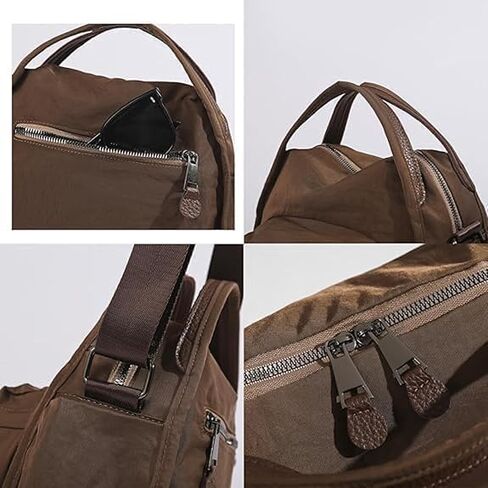 Veluna Shoulder Bag, Veluna Crossbody Shoulder Bag, Lightweight Large Capacity Nylon Zipper Handbag in Saudi Arabia