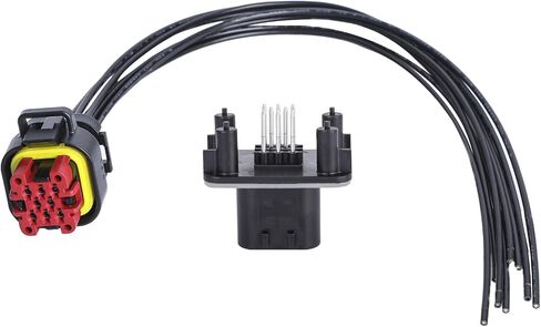 ECU Connector Plug Kit, Female ECU Connector Wiring Harness + ECU Male Connector Socket for Automotive RV Truck Computer (23 Pin - Straight) in Saudi Arabia