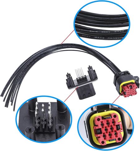 ECU Connector Plug Kit, Female ECU Connector Wiring Harness + ECU Male Connector Socket for Automotive RV Truck Computer (23 Pin - Straight) in Saudi Arabia