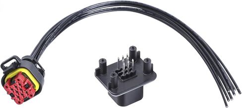 ECU Connector Plug Kit, Female ECU Connector Wiring Harness + ECU Male Connector Socket for Automotive RV Truck Computer (23 Pin - Straight) in Saudi Arabia