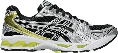 ASICS Unisex Gel-Kayano 14 Sportstyle Shoes, 9.5, Black/Lemon Spark in Saudi Arabia