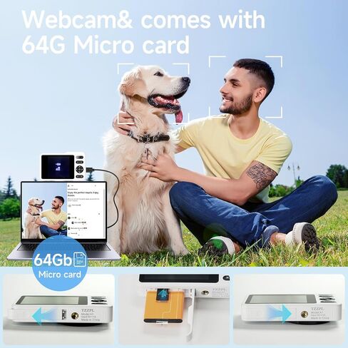 الكاميرا الرقمية ، 64 ميجابكسل FHD عدسة ثنائية التلقائي ، واطلاق النار على الكاميرا الرقمية ، وكاميرا Zoom Vlogging 16x مع بطاقة SD 64 جيجابايت ، وهدية كاميرا صغيرة الأطفال للبنين والبنات (أبيض) in Kuwait