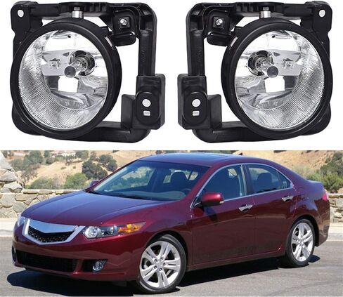 munirater Fog Light Lamp Assembly Passenger and Driver Side with Bulbs Replacement for Acura TSX 2009-2010 in Saudi Arabia