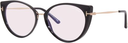 Tom Ford TF5815B Blue Block Eyeglasses 001 Black/Gold 54mm FT5815 in Saudi Arabia