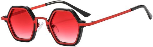 Retro Polygon Sunglasses Women Fashion Clear Ocean Gradient Lens Eyewear Men Trending Punk Sun Glasses Shades UV400 in Saudi Arabia