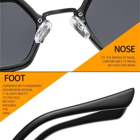 Retro Polygon Sunglasses Women Fashion Clear Ocean Gradient Lens Eyewear Men Trending Punk Sun Glasses Shades UV400 in Saudi Arabia