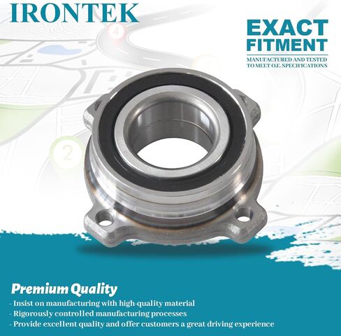 IRONTEK 512225 Rear Wheel Hub and Bearing Compatible for BMW 2001-2007 525i/ 1997-2010 528i/ 2001-2007 530i/ 2009-2010 535i xDrive Wheel Bearing and Hub Assembly;4 Bolts 1PCS in Saudi Arabia