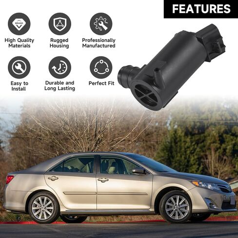 مضخة محرك غسيل الزجاج الأمامي لسيارة Toyota RAV4 2000-2005 / Camry 1992-2006 / Corolla 2003-2008 / 4Runner 1992-2002 | الرش بالضغط العالي | مضخة غسيل الزجاج الأمامي | استبدال الجزء 85330-02020 in Saudi Arabia