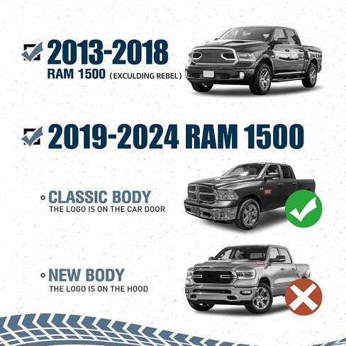 مجموعة قضيب الوجه الأمامي والمصد الخلفي من Hooke Road Ram لـ 2013-2018 دودج رام 1500 (باستثناء المتمردين) و2019-2024 رام 1500 كلاسيك، مصدات الطرق الوعرة الفولاذية شديدة التحمل مع أضواء LED in Saudi Arabia
