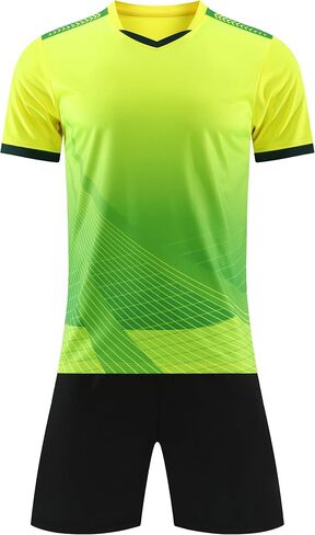 Men's Soccer Jersey Sportswear Outfit Team Training Uniform T-Shirt and Shorts Kit in Saudi Arabia