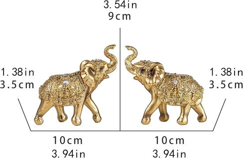 Decorative Golden Pair of Elephants Elephant Statues, Home Decoration Statues in Saudi Arabia