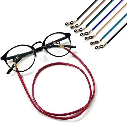 Eyeglass Glasses Chains For Women Twist PU Leather Neck Cord Stylish Eye Glasses Chain String Holder in Saudi Arabia