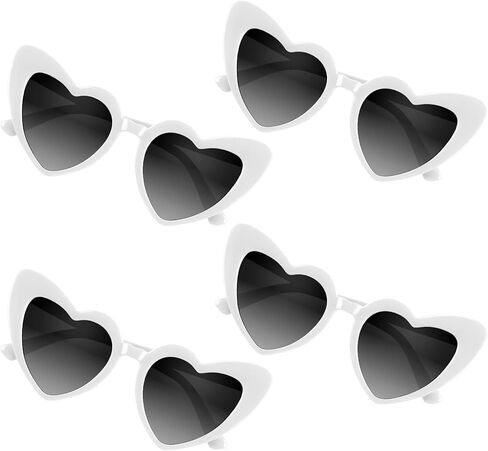 4/6/8/10/12 Pack Bachelorette Sunglasses Heart Sunglasses Vintage Heart Shaped Glasses for Women Bridal Party Wedding in Saudi Arabia