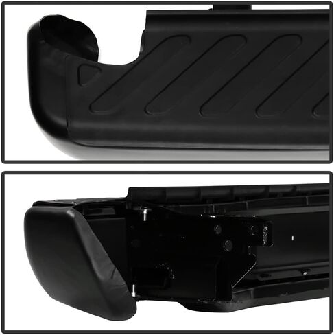 ACANII - For 2005-2019 Nissan Frontier أسود من الفولاذ مع فتحات مستشعر المصد الخلفي شريط الوجه/استبدال مجموعة وسادة الخطوة in Saudi Arabia